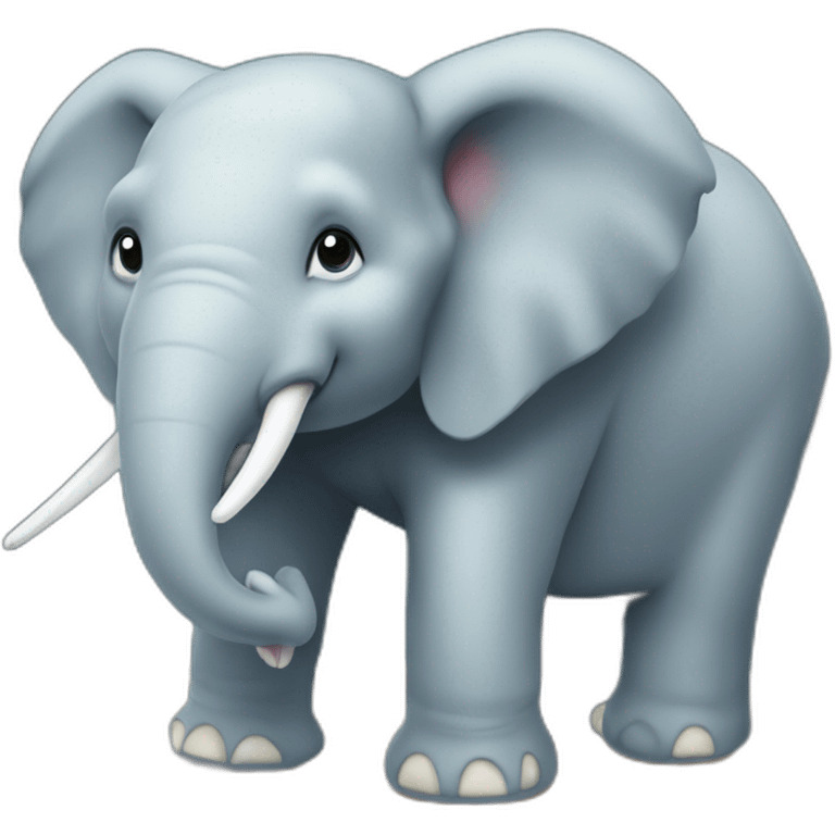 Éléphant qui mange une glace emoji