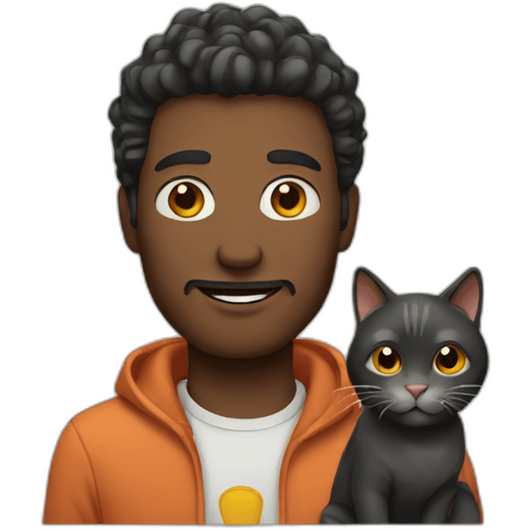 man with cat emoji