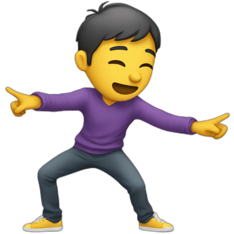 Personne qui fait un dab emoji