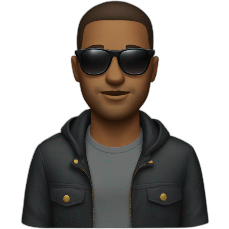 andrew tate bold with sunglasses emoji