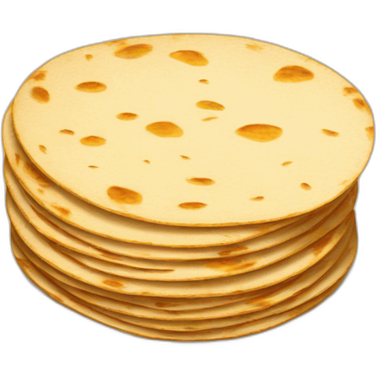 Small Stack of tortillas with some grill marks emoji