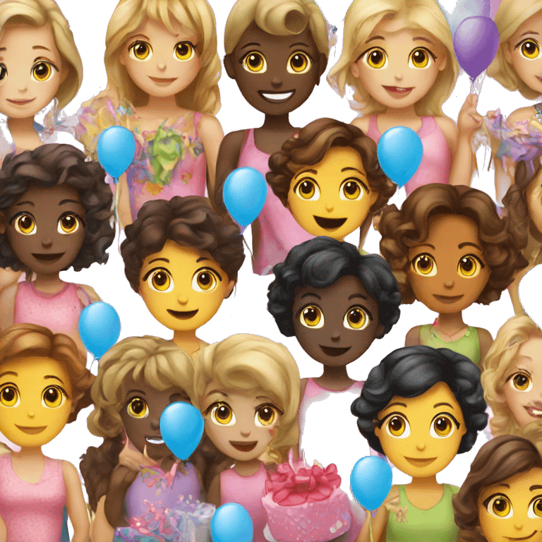 girls birthday party  emoji