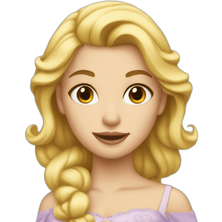 Fille blonde belle emoji