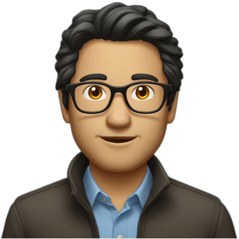 dark hair glasses technical expert vc investor casual medium length hair emoji