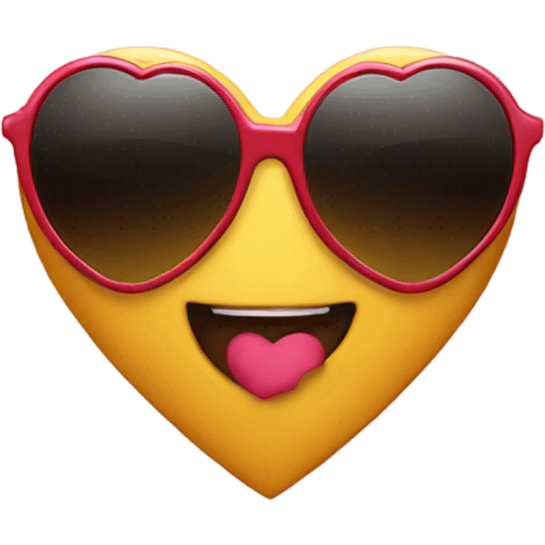 Heart with sunglass emoji