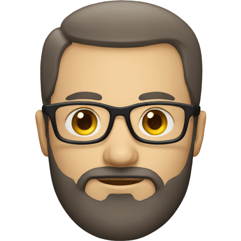 developer with a bald and a full beard wearing glasses emoji