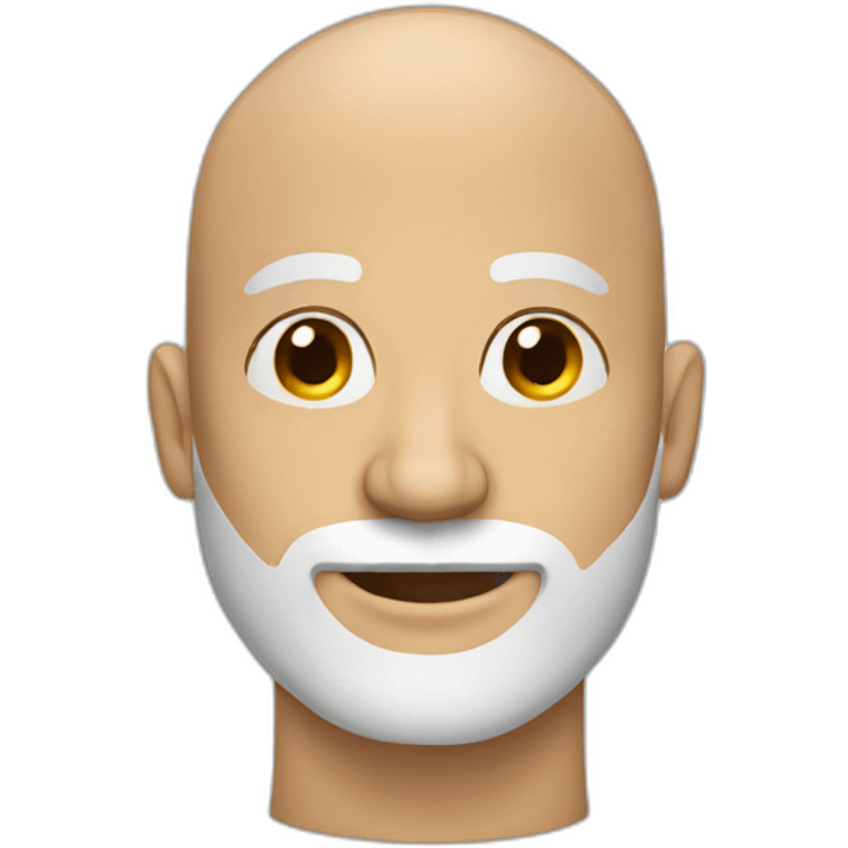 Bald man with a beard emoji