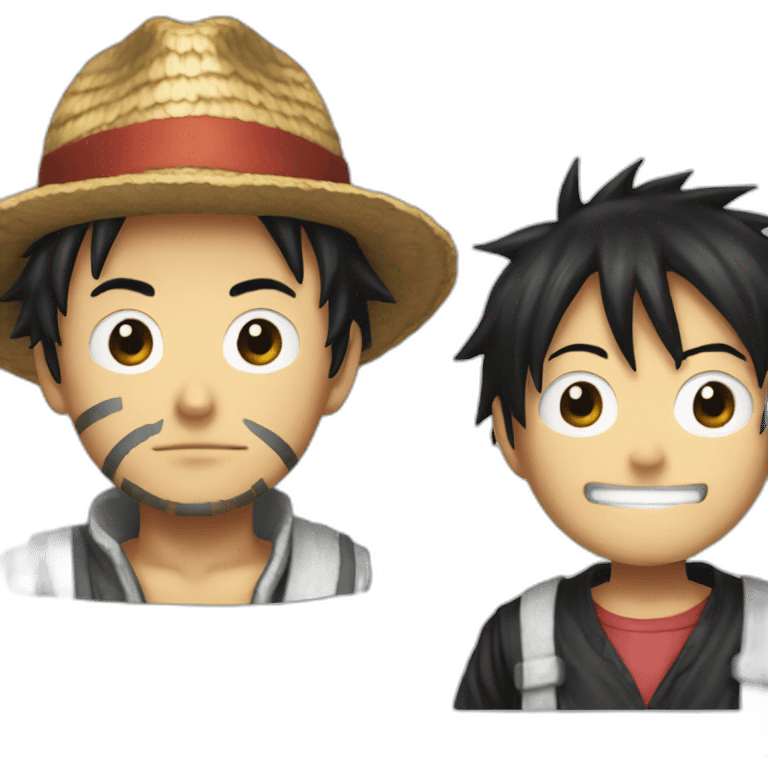 law trafflagar and luffy emoji