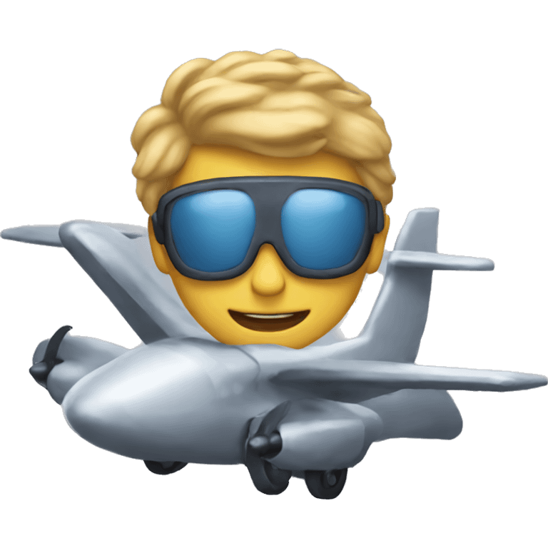 Simon in a plane emoji