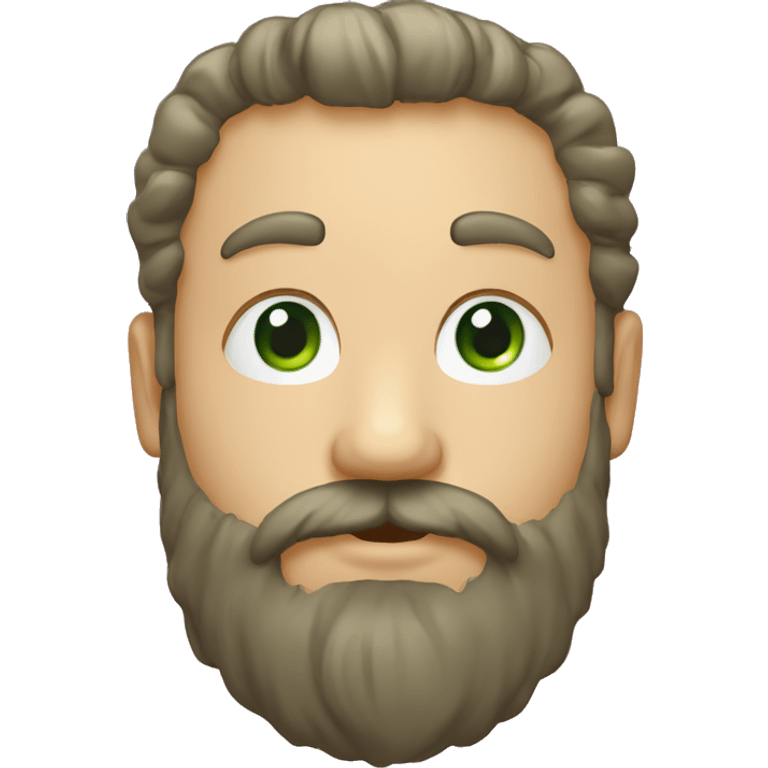 Homme cheuveu boucle aux yeux vert avec une barbe qui fait un bisous avec un coeur emoji