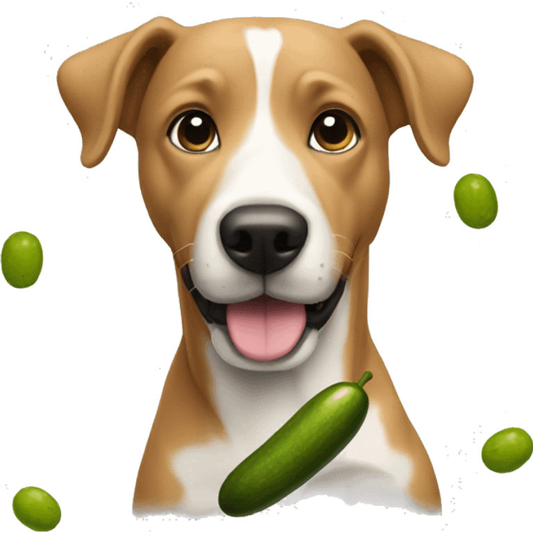 Dog with pickle emoji