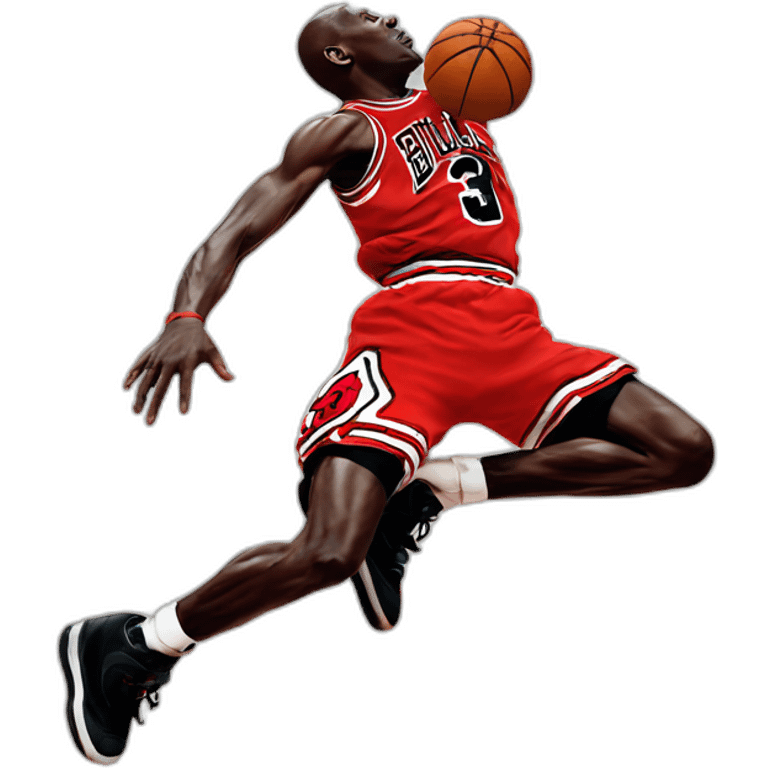 Michael Jordan logo but real emoji