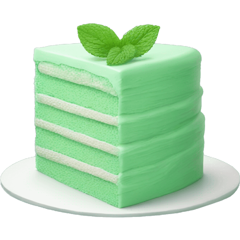 Realistic mint green layered cake emoji