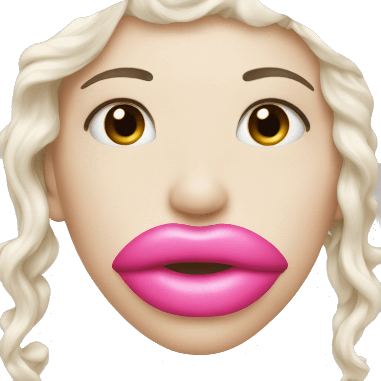 Pink lips emoji