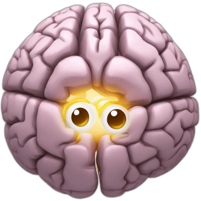 Brain with aperture emoji