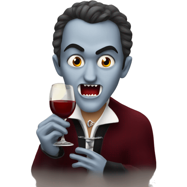 vampire drinking wine emoji