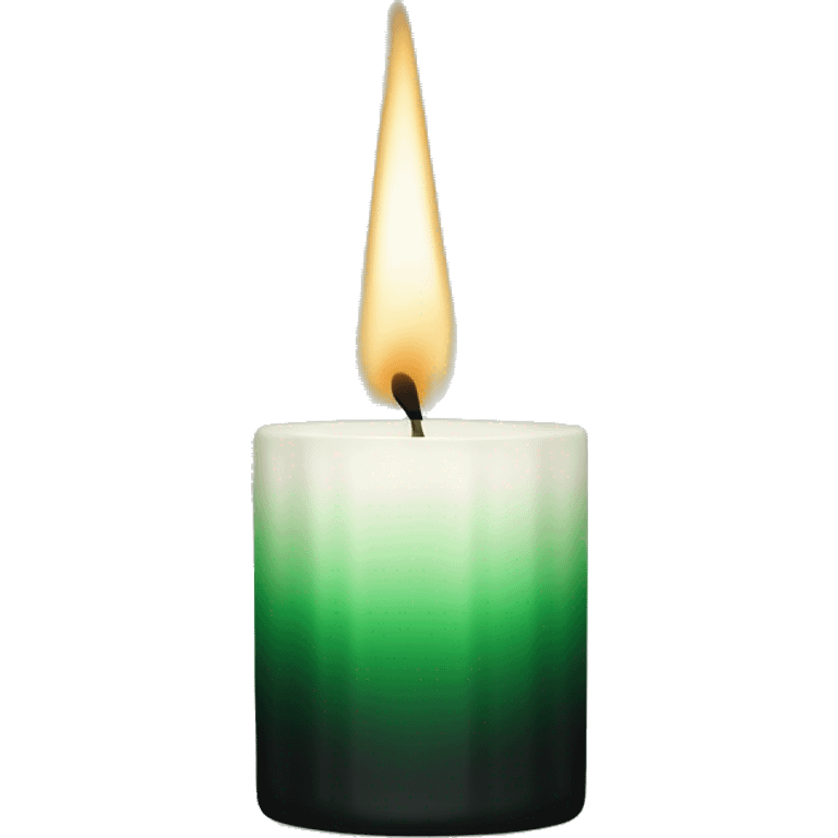 fragrance candle with green and black colors, no emoji emoji