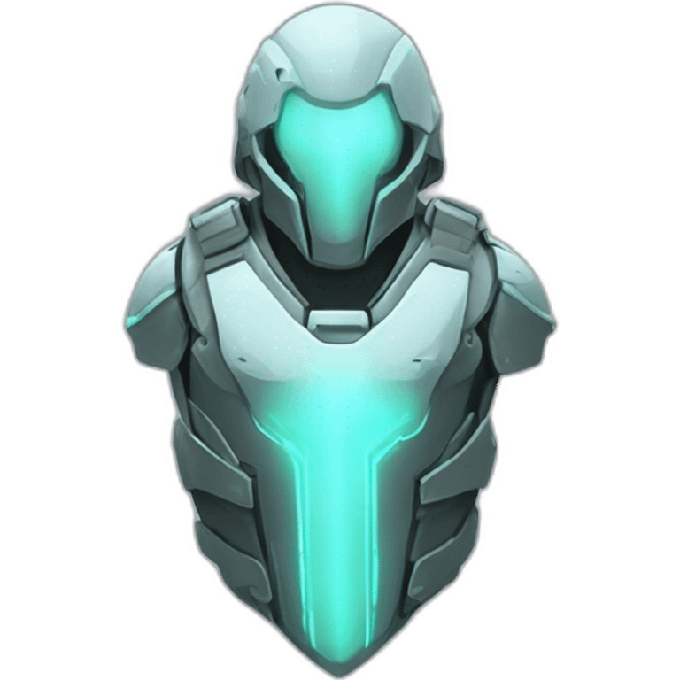 futuristic Phantom Infiltration armored breastplate colored with ghost effect emoji