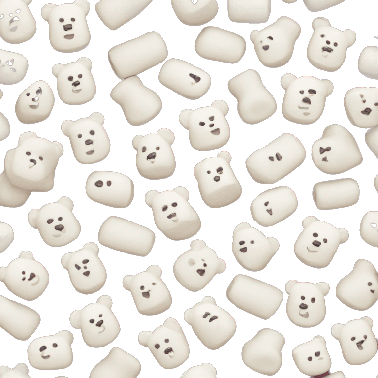 Bear-shaped marshmallows emoji