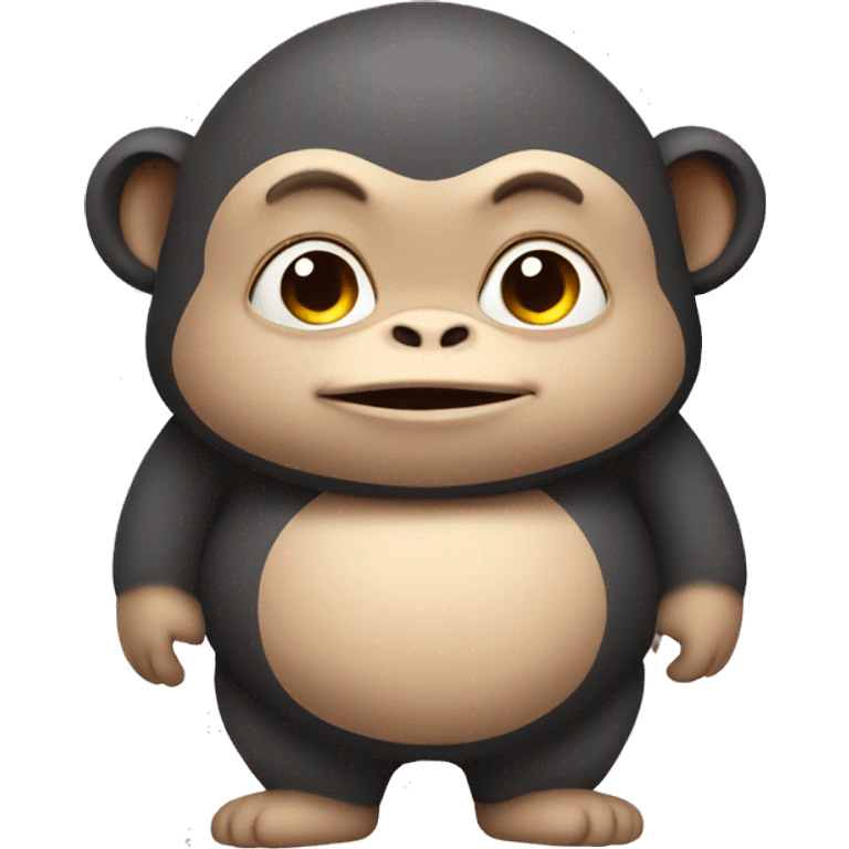 chubby monkey with a belly emoji