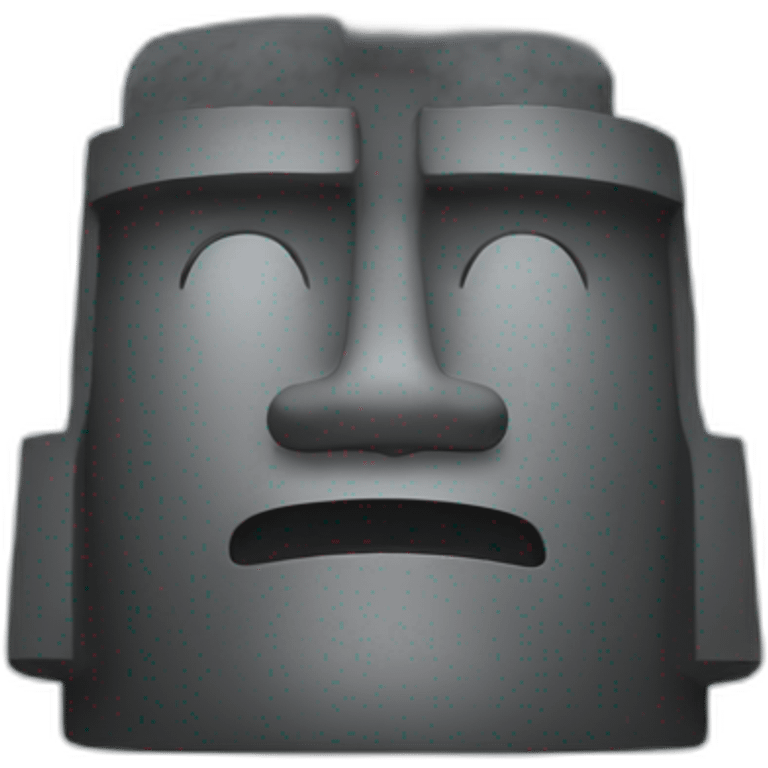 Moai with smoke emoji