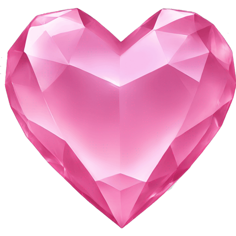 Pink crystal heart emoji