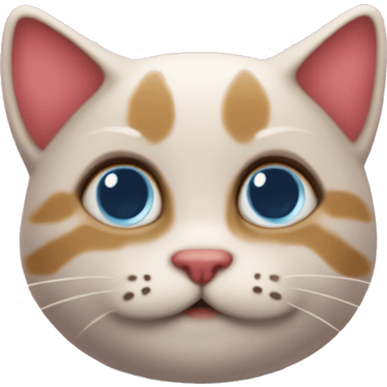 un gatito tirando corazones emoji