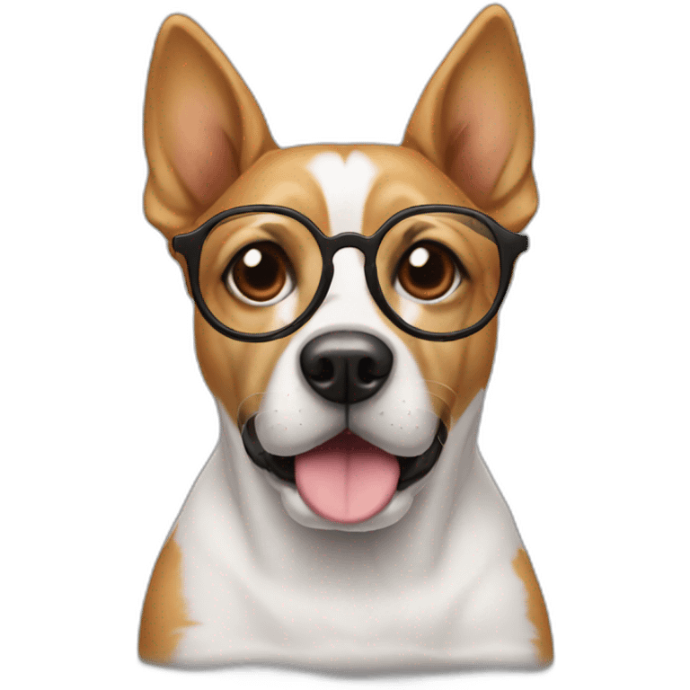 Dog-in-glasses emoji