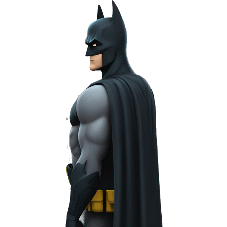 Batman looking over city emoji