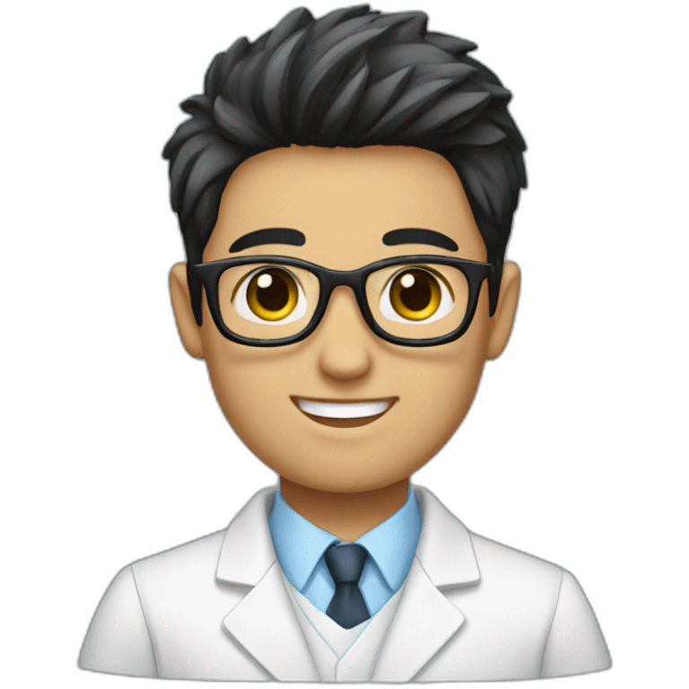 young male optometrist with black hairs emoji