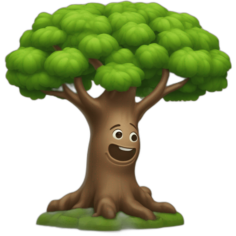 Bûcheron qui coupe un arbre emoji