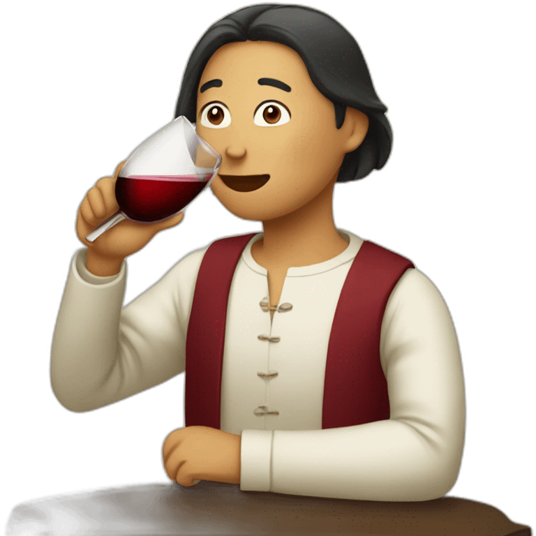 libai drinking wine emoji