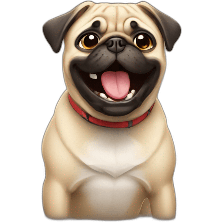 pug laughing emoji