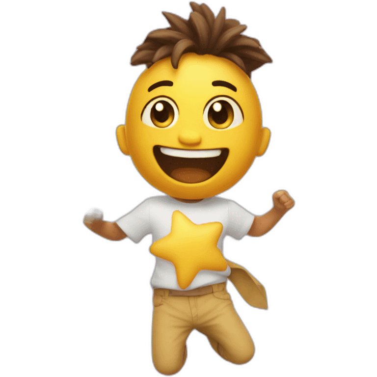 Happy star in epic video emoji