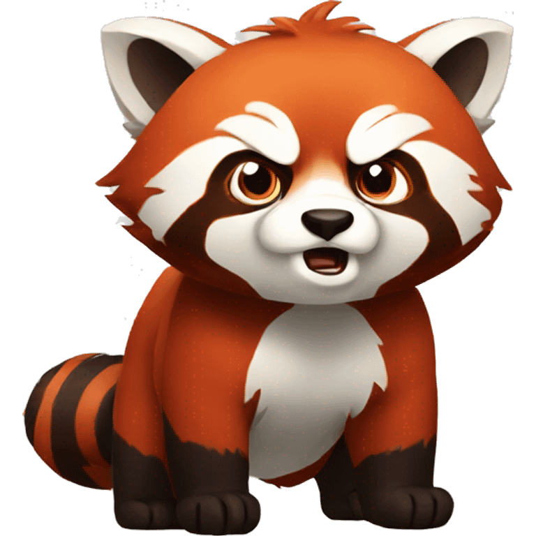 angry red panda emoji