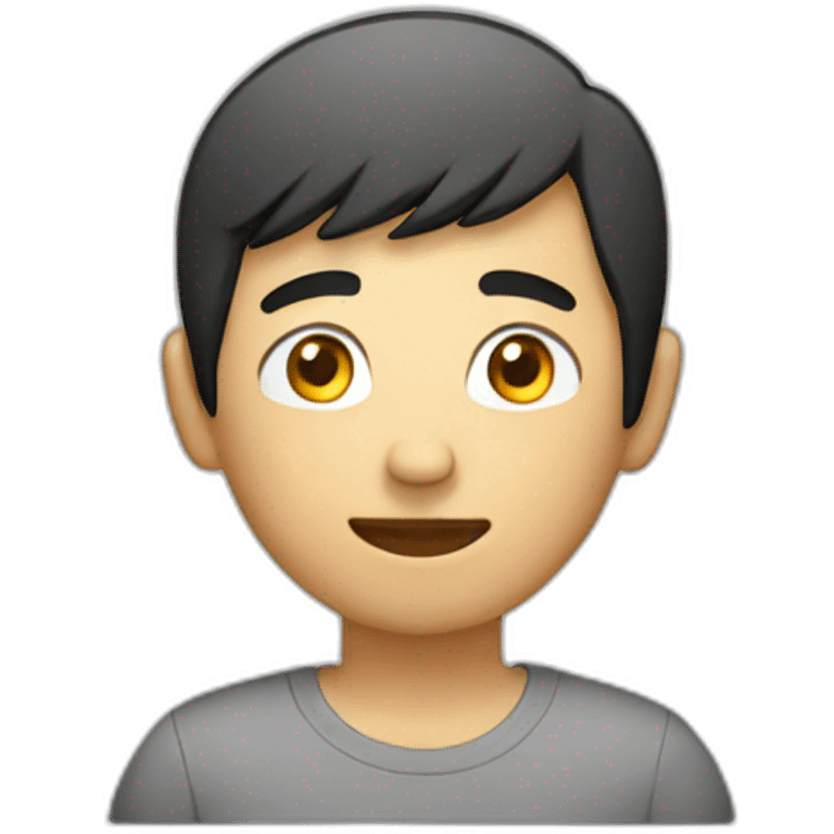 upper body of asian male with laptop emoji