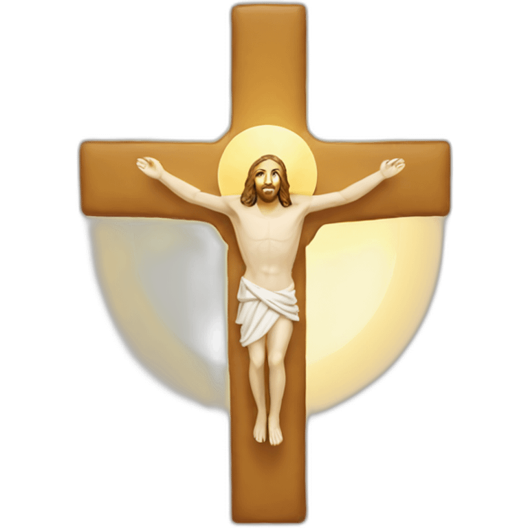 Eucharist emoji with Christ face emoji