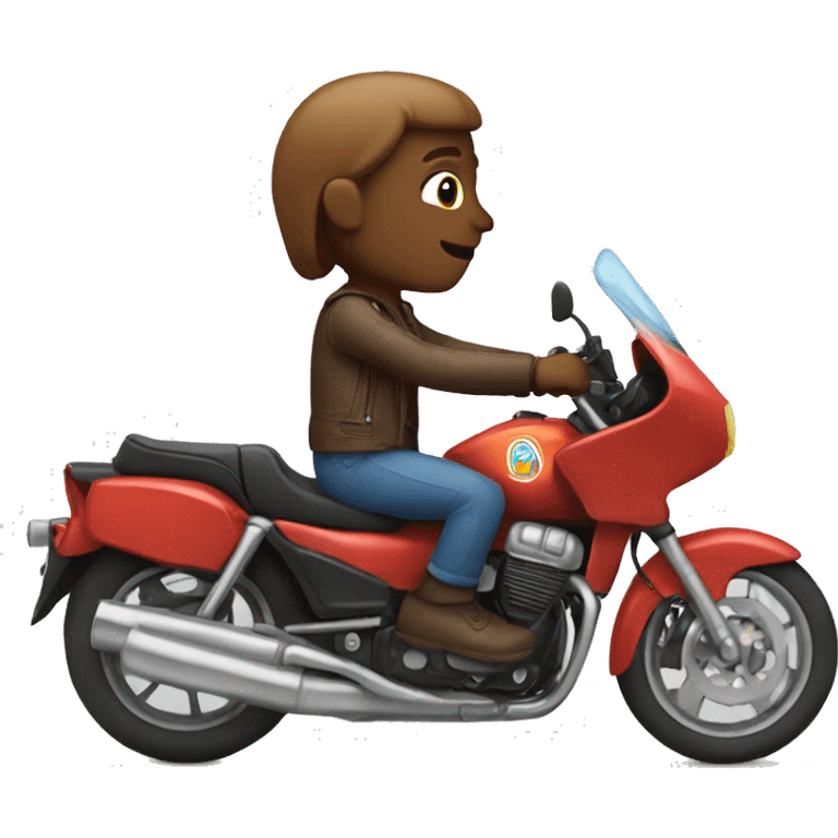 Un aliène sur une moto  emoji