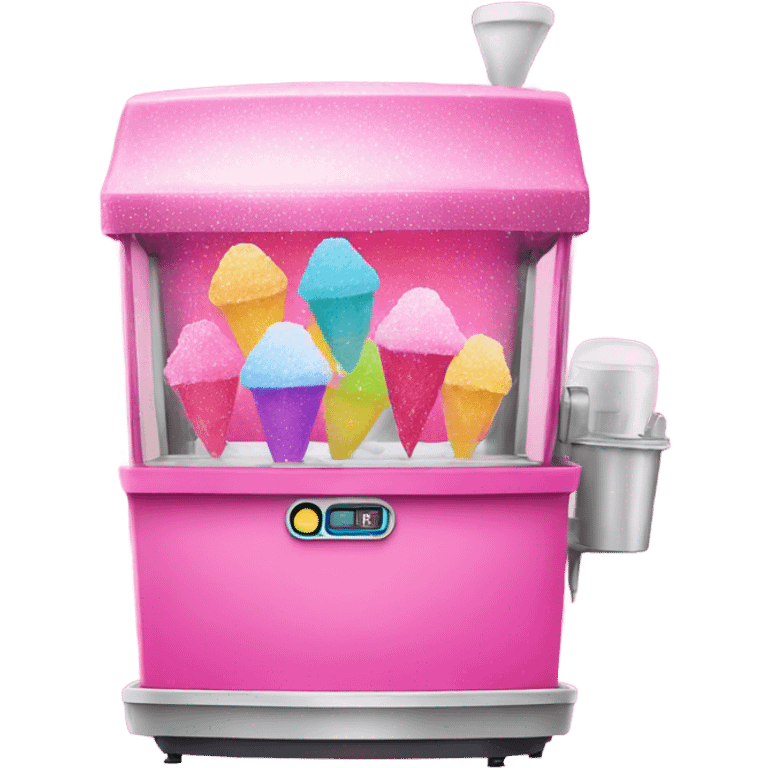 Pink snowcone machine with glitter  emoji