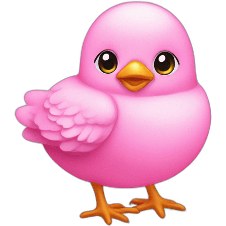 pink color baby chick emoji