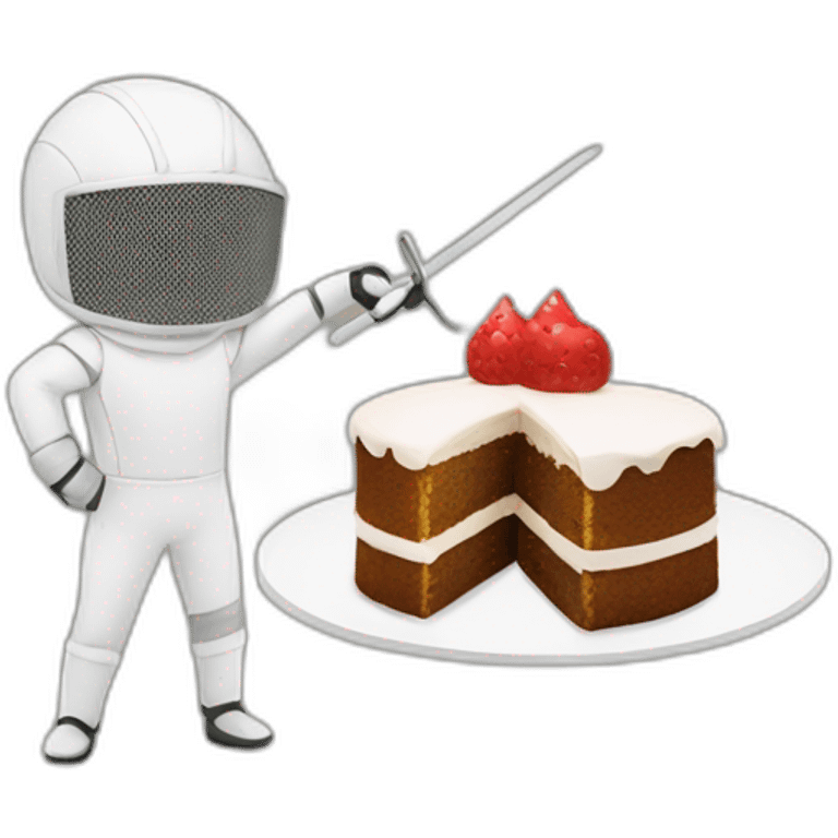 Fencing and a cake  emoji