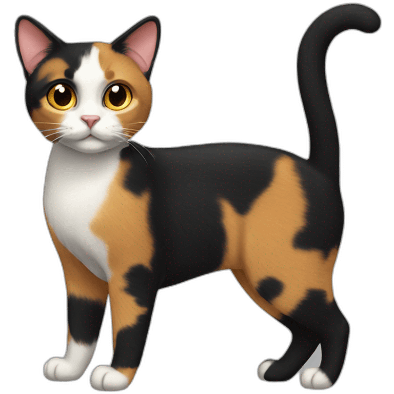 calico-cat-and-black-female-cat emoji