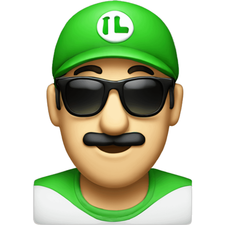 luigi in a sunglasses emoji