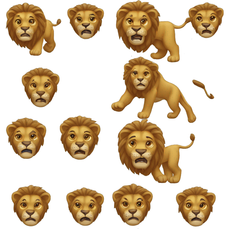 Danger lions emoji