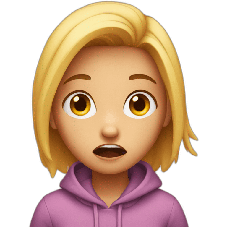 Girl scared emoji