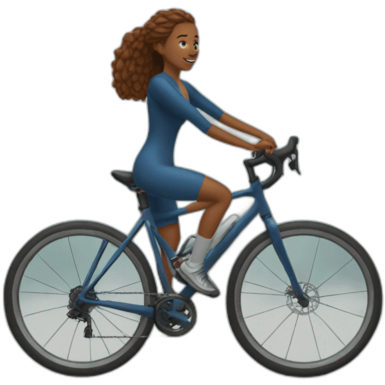 Woman cyclist podcast emoji