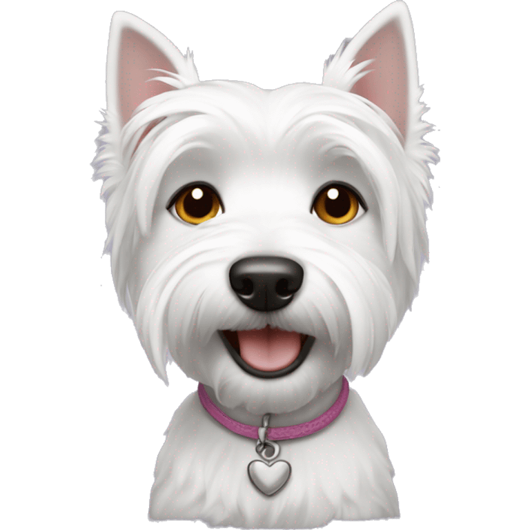 Westie dog girl emoji