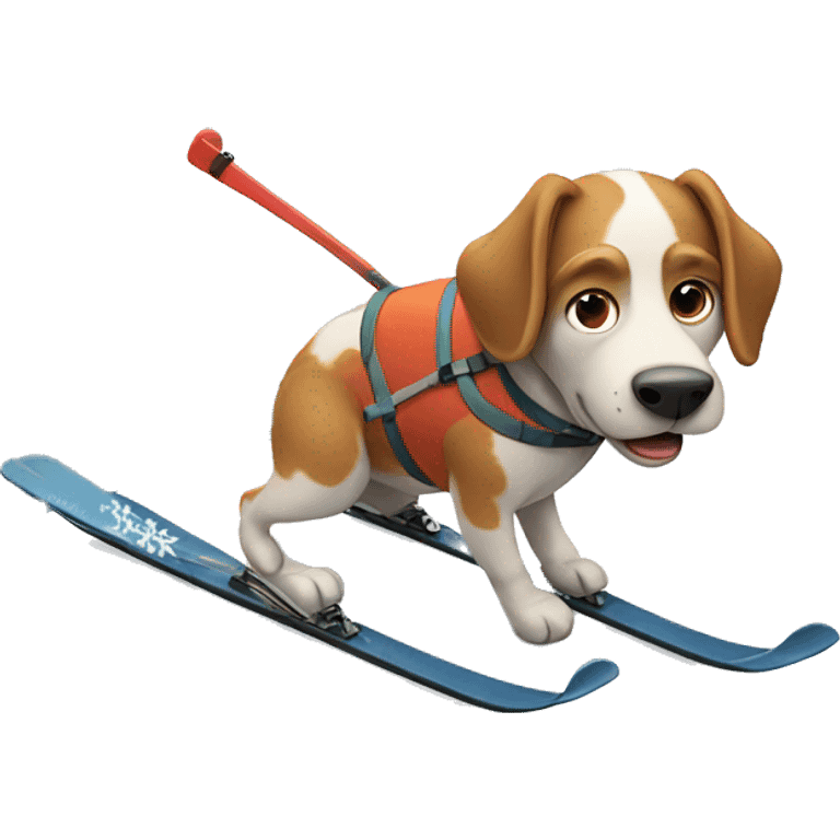 dog skiing emoji