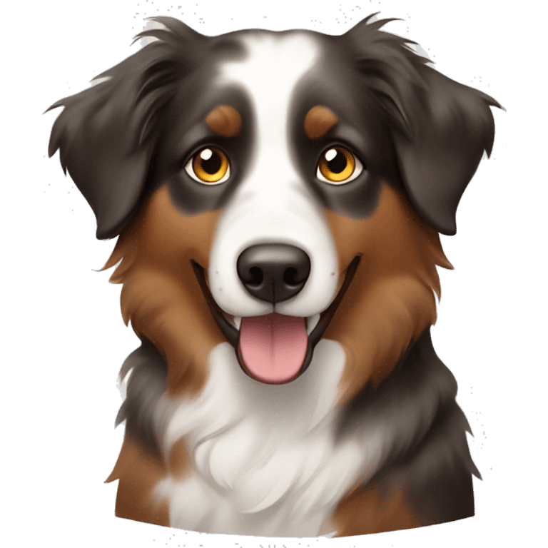 Australian shepherd with one blue and one brown eue emoji