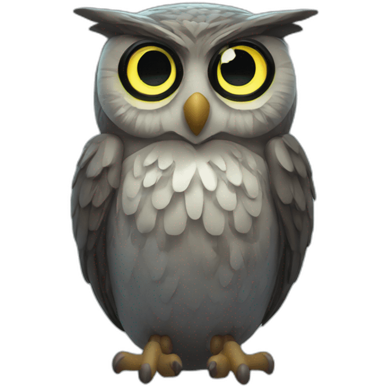 Owl with night vision device emoji